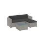 Outdoor furniture set, grey/black