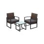 Rattan garden furniture set, 3 pcs.