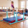 Gimnastikos skersinis, viengubas arba dvigubas, 250 × 132 × 84,5–144,5 cm