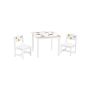 Children's table set with 2 chairs, white