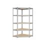 Storage shelf 90x90x180cm., silver/light brown