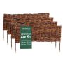 Gluosnių apvadas gėlynams Relaxdays 10053434_9117, 4 vnt, Ruda, 60 × 20 cm