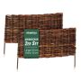 Gluosnių tvorelė gėlynams Relaxdays 10053434_9114, 2 vnt, Ruda, 60 × 30 cm