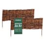 Gluosnių tvorelė gėlynams Relaxdays 10053434_9116, 2 vnt, Ruda, 60 × 20 cm
