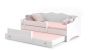 Children's double bed Emma with mattress and safety barrier 164x85x70 / 160x80x15cm