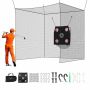 Golf batting cage VEVOR BC006, 3-layer net, 3050 × 3050 × 3050 mm