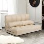 Grindų sofa, 6 padėtys, Smėlio, 180,34 × 113,03 × 13,97 cm