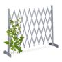 Grotelės vijokliniams augalams Relaxdays 10045943.0, reguliuojamas plotis, Pilka, 25–275 × 90 × 28 cm