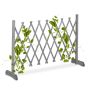 Grotelės vijokliniams augalams Relaxdays 10045947.0, reguliuojamas plotis, Pilka, 23–185 × 73 × 28 cm