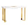 Beauty table Momo 05, with cassette vacuum cleaner, white and gold