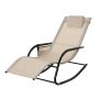 Outsunny sunbed 150x62x88cm., beige/black