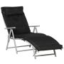 Outsunny sunbed 178x63.5x70cm., black/silver