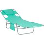 Outsunny sunbed 185x55x29cm., green/silver