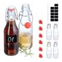 Hermetiški buteliai Relaxdays 10050528.0, 6 vnt., po 250 ml, Ø 6 × 19,5 cm
