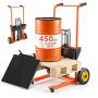 Hydraulic lift truck VEVOR SCDDC1000, 205 kg, orange/black, 92 × 126 × 73.5 cm