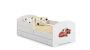 Children's bed Luk with drawer, mattress and barrier protection 144 cm x 77 cm x 56 cm, sports car