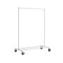 Clothes rack on wheels, white