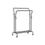 Clothes rack on wheels with 2 clothes hangers, black