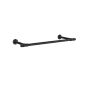 Wall-mounted clothes rack, 84 cm long, black