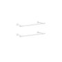 Set of 2 wall-mounted clothes hangers 30x84x7cm., white