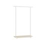 Clothes rack 35x98.5x160.3cm., white/light brown