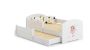 Children's double bed Luk with mattress and safety barrier 164x85x63 / 145x80x15cm, princess with wings