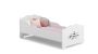 Children's bed Anna with mattress 164 cm x 85 cm x 63 cm, a princess sleeps here