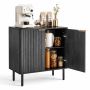 Sideboard VEVOR ZH624, 2 doors, 80 × 80 × 37.5 cm
