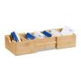 Indeksinių kortelių dėžutė Relaxdays 10020334.0, 4–6 skyriai, 5,5 × 13 × 30 cm