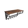 Wall-mounted clothes rack with shelf, brown/black
