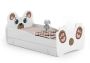 Children's bed Animals with drawer and mattress 144 cm x 80 cm x 70 cm, teddy bear