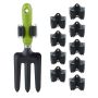 Įrankių laikiklių rinkinys Relaxdays 10025685.0, 10 vnt, Juoda/pilka, 5 × 5,5 × 4 cm