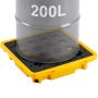 Spill collection tray VEVOR wsfsl01, for 1 barrel, Yellow, 67 × 67.5 × 15 cm