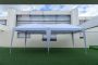 Išskleidžiama pavėsinė 590 x 300 cm, sidabru dengtas audinys, 3 aukščio lygiai