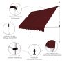 Ištraukiama markizė 300 cm, vyno raudona, UV atspari, reguliuojamo aukščio