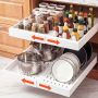 Pull-out cabinet organizer VEVOR YS2512152C5, 2 pcs, White, 52 × 30.2 × 6.5 cm