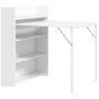 Extendable dining table, 3 shelves, 78.5 × 91 × 93 cm
