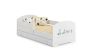 Children's bed Luk with drawer, mattress and barrier protection 164 cm x 85 cm x 63 cm, train