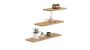 3-piece shelf Lewit 30x15 / 45x15 / 60x15 cm, natural wood color