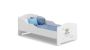 Children's bed Michas with mattress 164 cm x 85 cm x 63 cm, teddy bear
