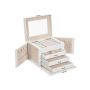 Jewelry box 22.5x17.5x16.5cm., white/cream color