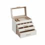 Jewelry box 4 levels, with glass lid