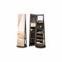 Jewelry cabinet with mirror 37x162cm., dark brown/black