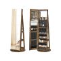 Jewelry cabinet with mirror 37x162cm., brown/black