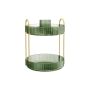 Cosmetic organizer 23x23x31cm., green/gold color