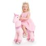 Каталка-единорог VEVOR BCZG151S, для детей 3–8 лет, Розовый, 71 × 28 × 80 см