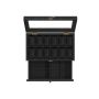 Jewelry box 19x34x12.5cm., black/beige