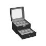 Watch box 20.5x23x16.5cm., black/gray