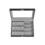 Watch box 29x39x8cm., black/gray