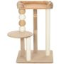 PawHut cat crate 56x54x86cm., light brown/cream color